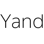 Yandex Sans Text Thin