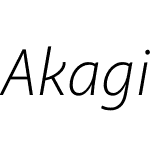 AkagiProW00-LightItalic