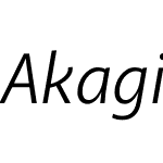 AkagiProW00-BookItalic