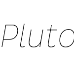 Pluto Sans Cond Thin