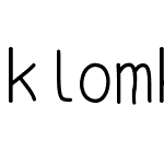 klomklomfont