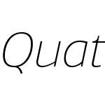 QuatroW00-ExtraLightItalic