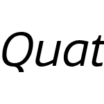 QuatroW00-RegularItalic