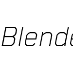 BlenderW00-ThinItalic