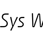 SysW03-LightItalic