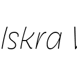 IskraW01-ThinItalic