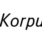 KorpusSansW00-LightItalic