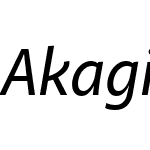 AkagiProW00-MediumItalic
