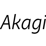 AkagiProW00-BookItalic