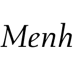 MenhartW01-Italic