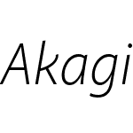 AkagiProW00-LightItalic