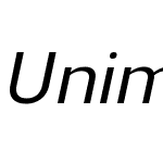 UnimanW00-MediumItalic