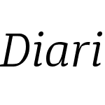 DiariaW00-LightItalic