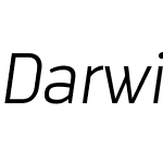 DarwinW00-ExtraLightItalic