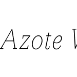 AzoteW00-LightItalic
