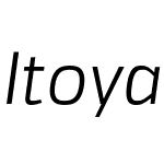 ItoyaW00-LightItalic