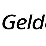 GelderSansW00-DemiBoldIt