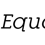 EqualisW01-Italic