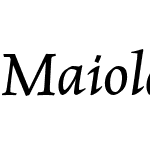 MaiolaW01-BookItalic