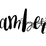 Amber Light Font swirls lowercase