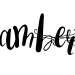 Amber Light Font swirls lowercase