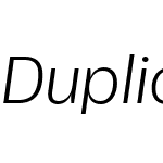 Duplicate Sans Web Light