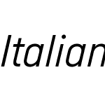 ItalianPlateNoTwo-LtItalic