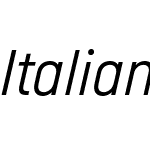 ItalianPlateNoTwo-LtItalic