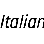 ItalianPlateNoTwo-Italic