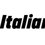 ItalianPlateNoTwo-BlkItalic