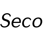 SecondaW00-Italic
