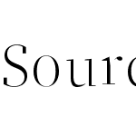 Source Pro Serif Extralight