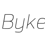 BykerW00-UltraLightItalic