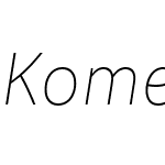 KometW03-ThinItalic