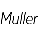 Muller Narrow Light Italic