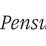 PensumPro-LightItalic