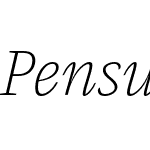 PensumPro-ExtraLightItalic