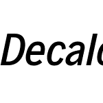 Decalotype Medium Italic