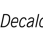 Decalotype Light Italic