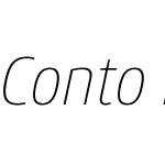 ContoNarrowW05-ThinItalic