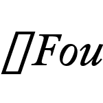 FoundryWilson-Italic