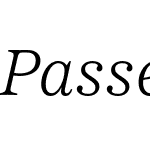 Passenger Serif