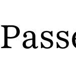 Passenger Serif