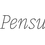 PensumW03-ThinItalic