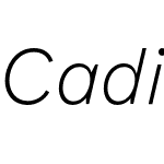 Cadiz Trial Light Italic