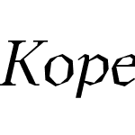 Koper Trial Regular Italic