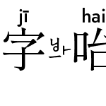 字咍源流明體