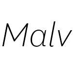 MalvaW01-UltraLightItalic