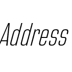 Address Sans Pro