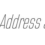 Address Sans Pro